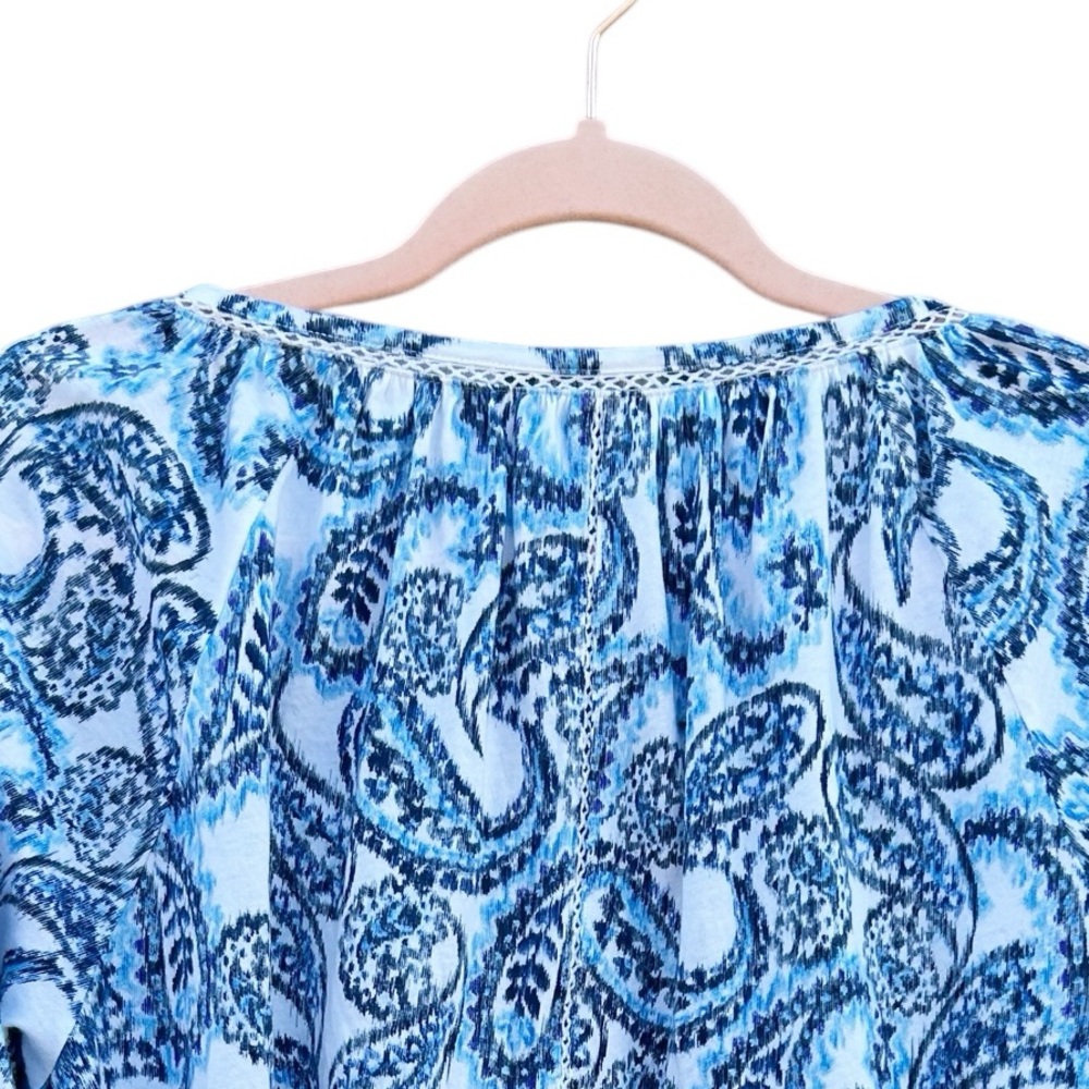 Lauren Ralph Lauren 100% Cotton Paisley Top - Picture 11 of 11